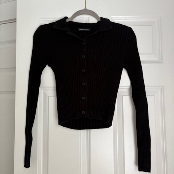 Brandy Melville Black Ribbed Sweater - Picture 3 of 5